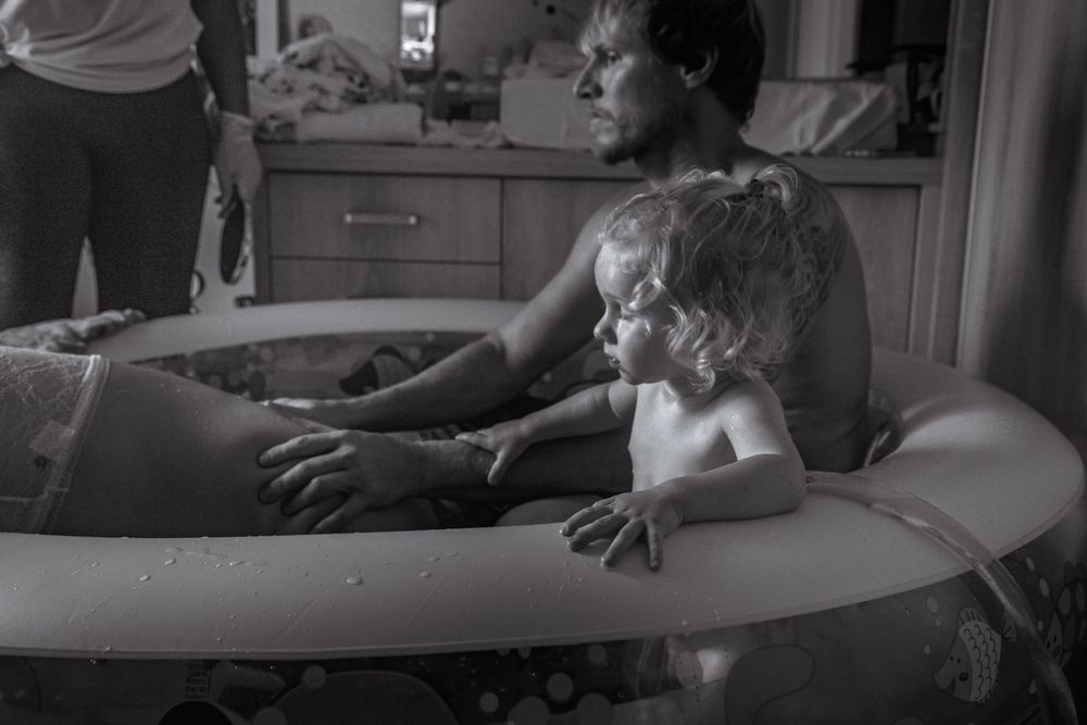 Water birth at home